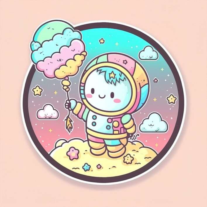 Embrace the World of Kawaii: Transforming the Ordinary into Adorable coloring illustration